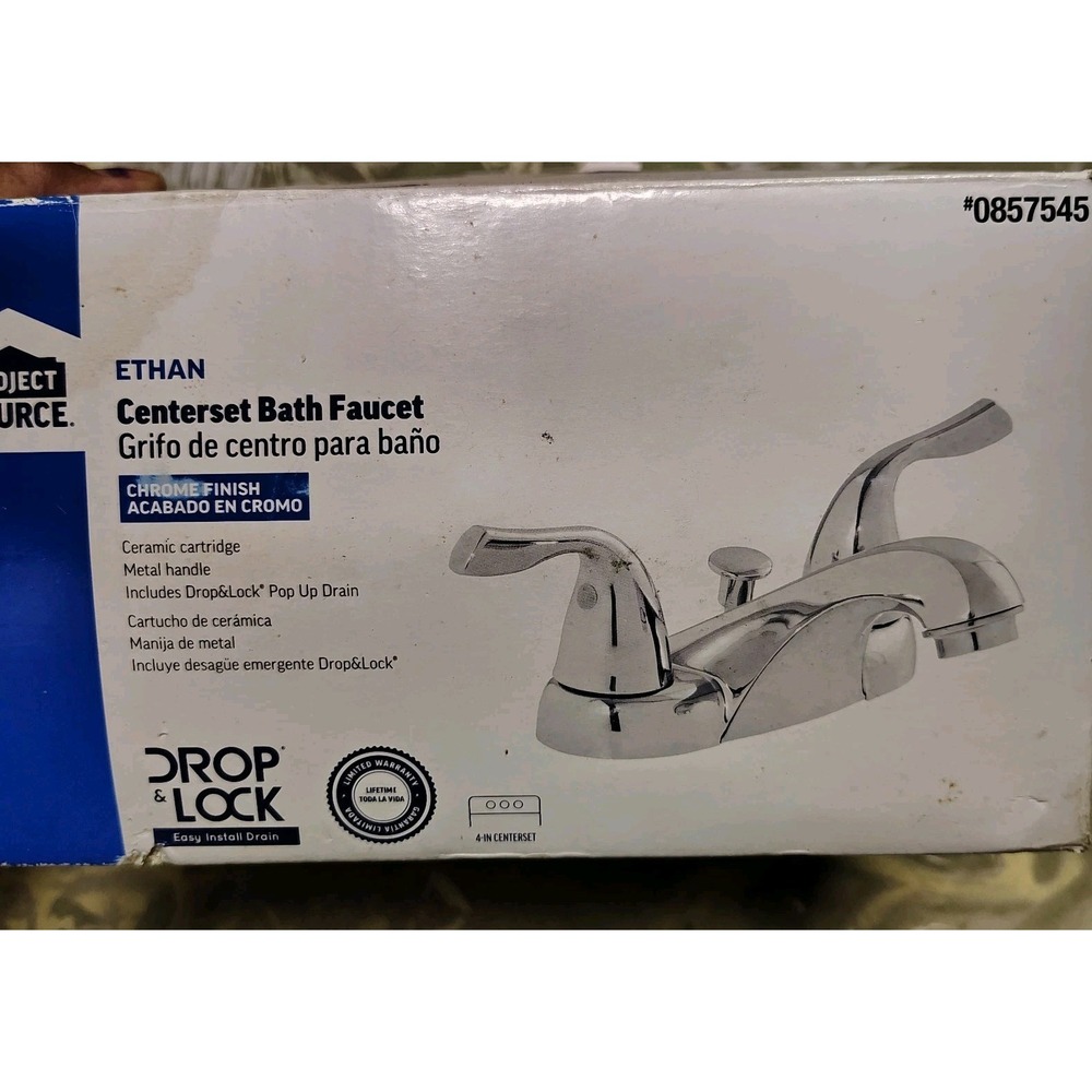 Project Source Ethan Centerset Bathroom Faucet Chrome Two Handle UPC019934463942